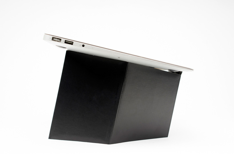 pillar cardboard laptop stand by sruli recht