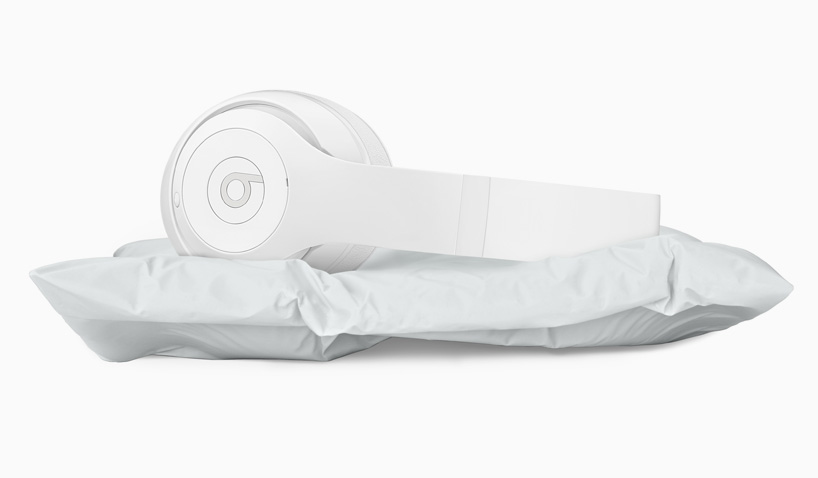 snarkitecture creates marble pillow for limited edition beats studio headphones