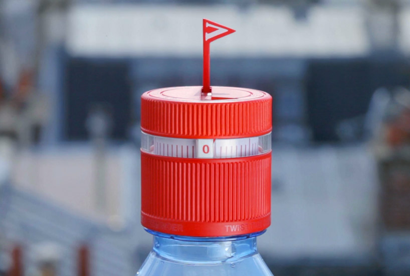 vittel refresh water bottle cap reminds you to stay hydrated