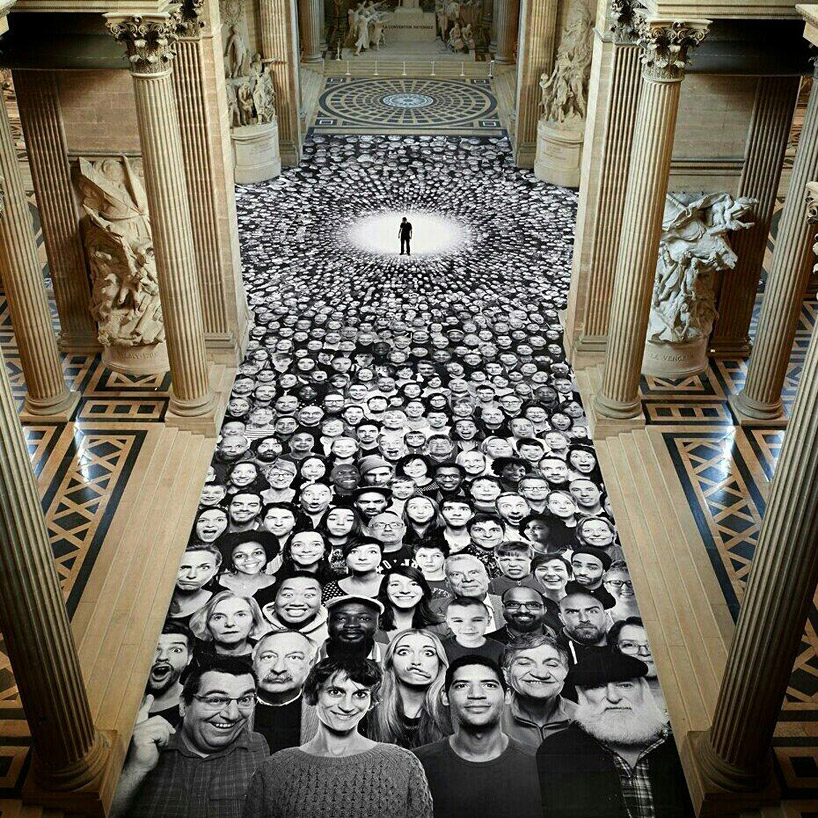JR canvasses paris' pantheon with portraits from around the globe