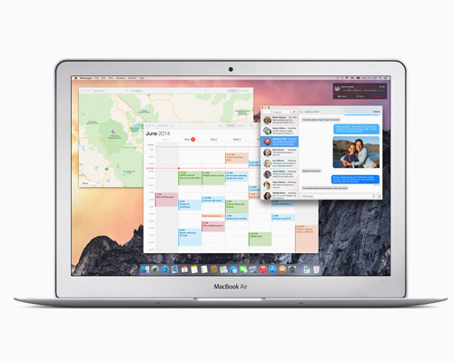 the new apple OS X Yosemite operating system