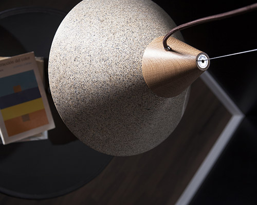 AStudio crafts mika 350 pendant lamp out of pure granite