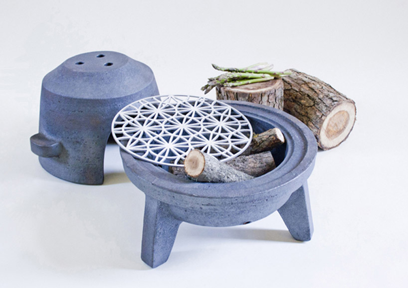 barbora adamonyte compacts socialization and cooking into a portable grill
