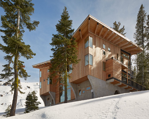 BCV architects perches crow's nest cabin on ski hill in california