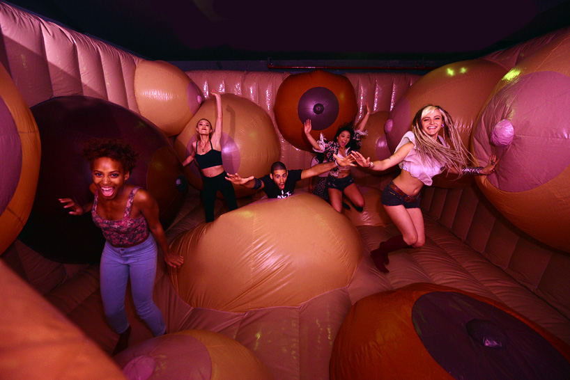 A bouncy castle of giant breasts, Grope Mountain and other 'attractions'  open at New York's Museum of Sex