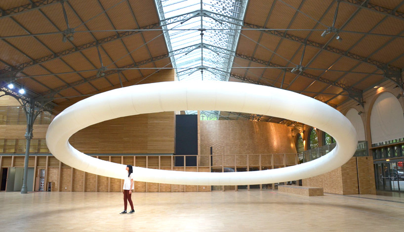 boreal halo by vincent leroy hovers inside paris' carreau du temple