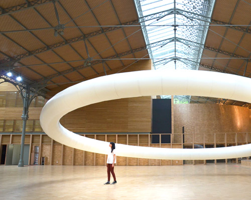 boreal halo by vincent leroy hovers inside paris' carreau du temple