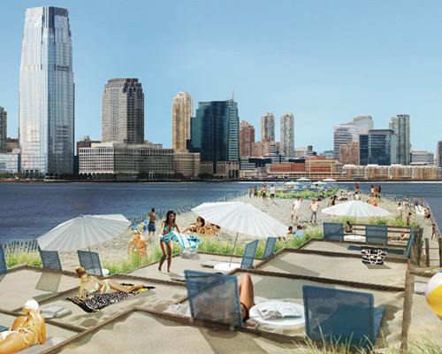 floating city beach NYC proposed for manhattan's shoreline