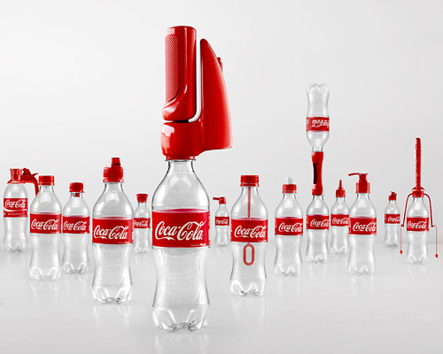 coca-cola campaign gives old bottles '2nd lives' with 16 functional caps