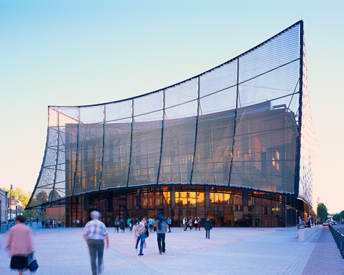 dominique perrault dresses albi grand theatre with copper screen