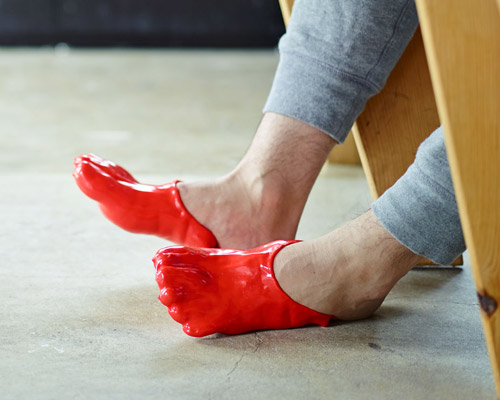 satsuki ohata molds fondue slippers to perfectly fit your feet