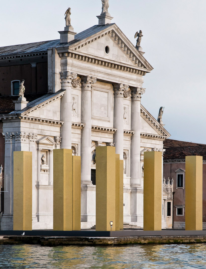 heinz mack the sky over nine columns venice biennale designboom 