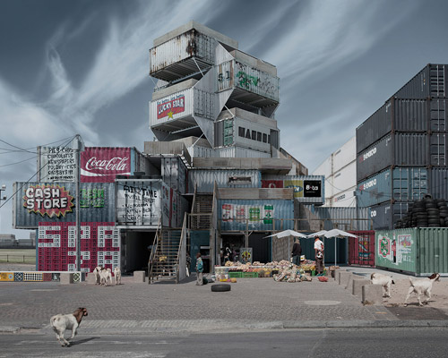 justin plunkett imagines the media's influence on urban architectural sites