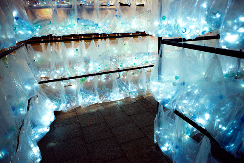 luzinterruptus labyrinth of plastic waste poland