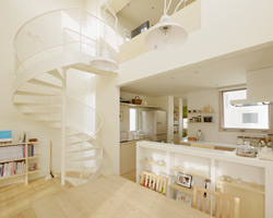 m+o connects alice house in sapporo with spiral staircase