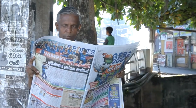 sri lanka's mawbima newspaper repels mosquitoes