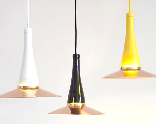nutcreatives studio upcycles glass bottles for handmade laflor lamp