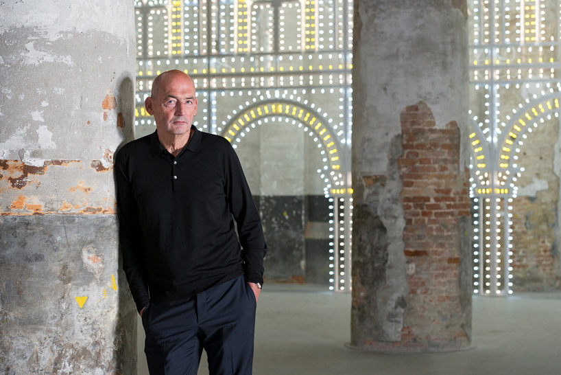 rem koolhaas frames monditalia entrance with swarovski la dolce vita illuminato
