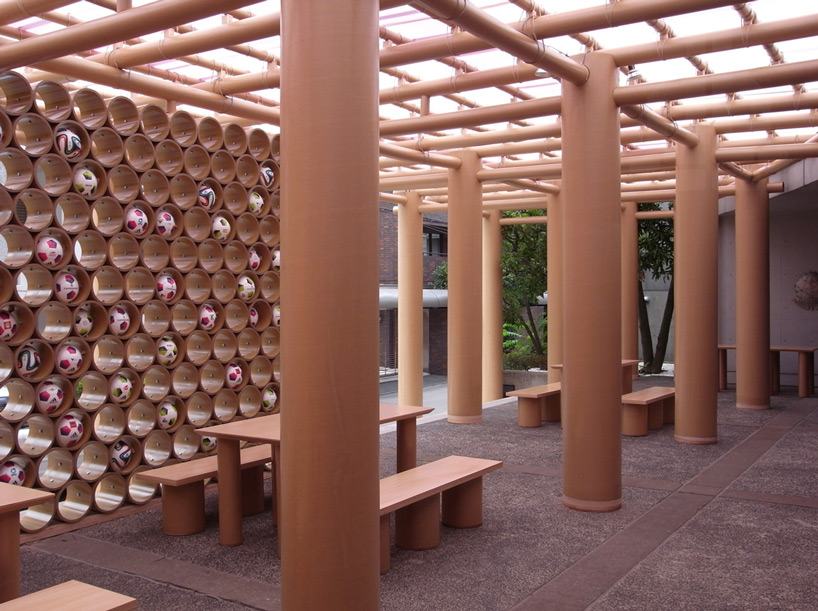 world cup pavilion shigeru ban designboom