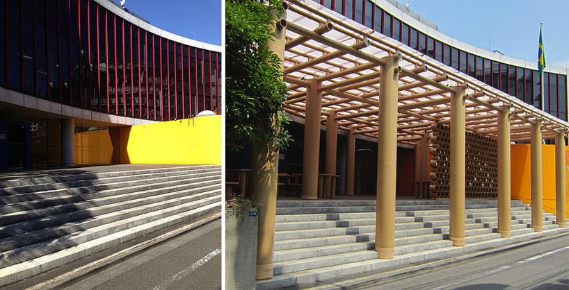 world cup pavilion shigeru ban designboom