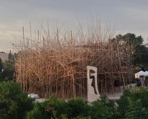 starn brothers build-up monumental big bambu installation in jerusalem