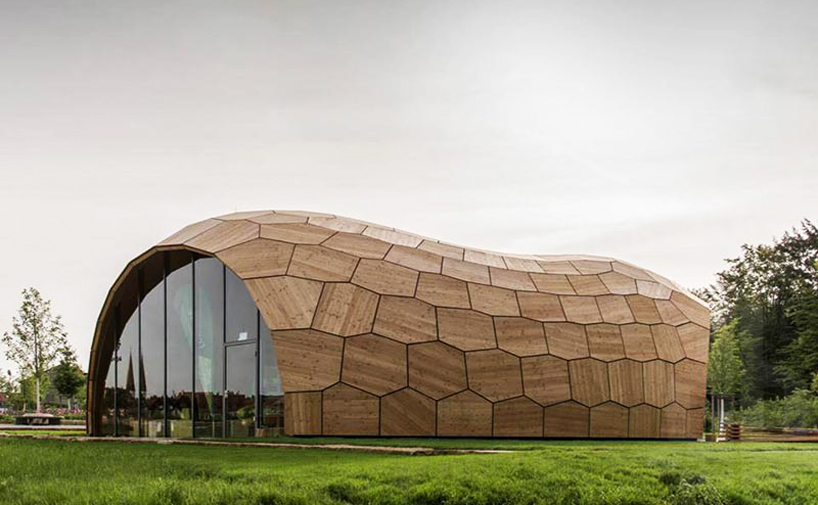 robotically fabricated landesgartenschau exhibition hall in germany