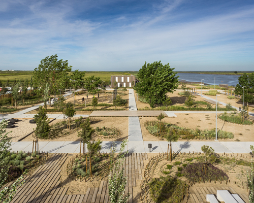topiaris landscape architecture creates tagus linear park in portugal