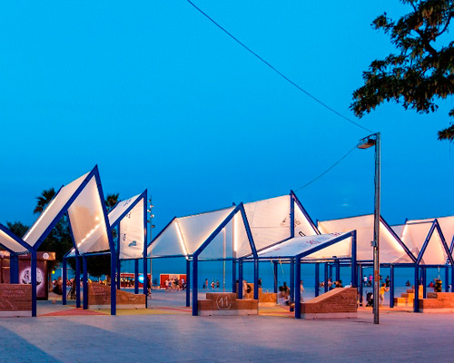urban-think tank designs xarranca pavilion on barcelona beachfront