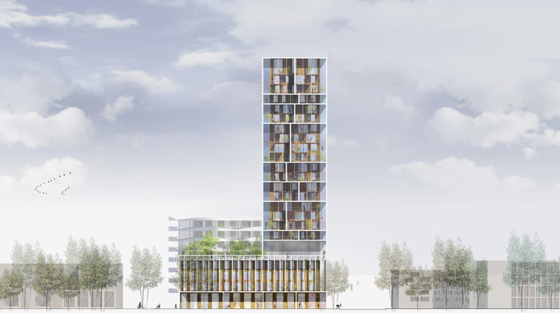 C.F. moller residential tower in antwerp belgium designboom