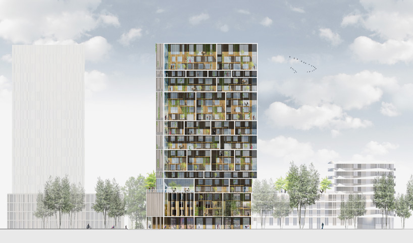 C.F. moller residential tower in antwerp belgium designboom