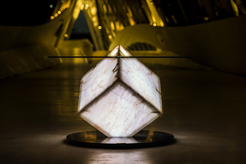 cupiditas table by amarist can be illuminated from your smartphone