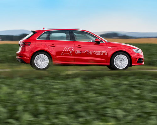 fully charged into the future with the AUDI A3 sportback e-tron
