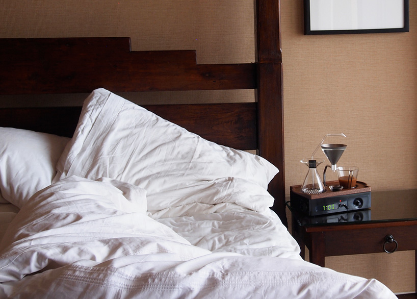 British Designer Joshua Renouf Creates an Hybrid Coffee Brewer-Alarm Clock  That Wakes You Up With a Freshly Brewed Cup