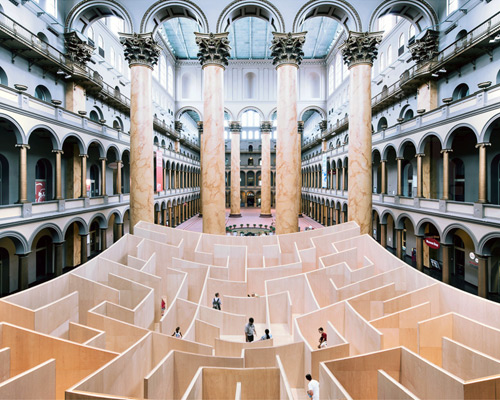 big maze by bjarke ingels opens at national building museum