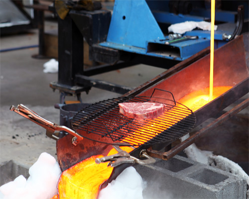 bompas & parr sear steaks in seconds with lava and lightning