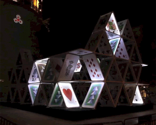 OGE creative group lights up jerusalem with house of cards
