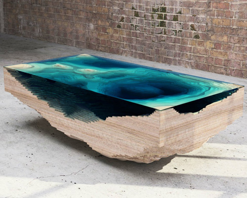 duffy london layers the abyss table to look like ocean depths