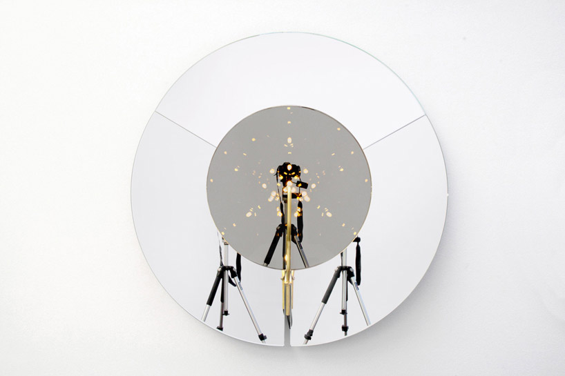 gionata gatto uses mirrored light to create optical effects at MAXXI