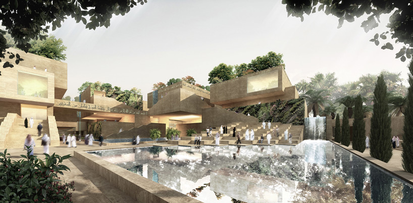 gmp architekten's third prize proposal for noble quran oasis in medina