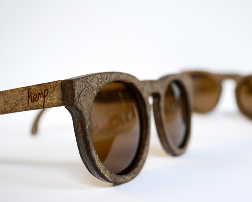 sunglasses made from hemp and flax fibre composite by sam whitten