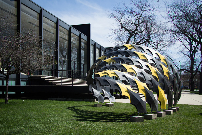 iit carbon lab fiberwave pavilion designboom