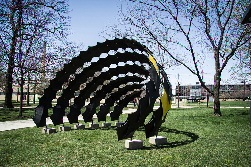 iit carbon lab fiberwave pavilion designboom