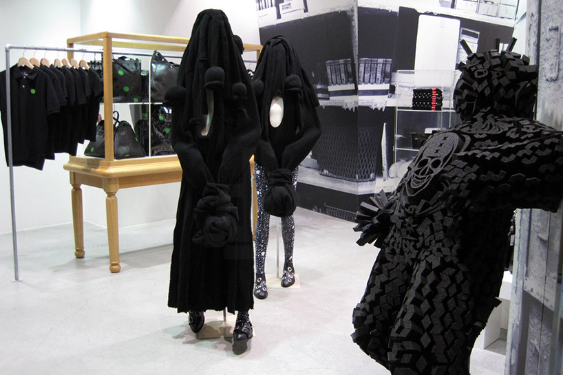 niek pulles installs foamboy monsters in comme des garcons