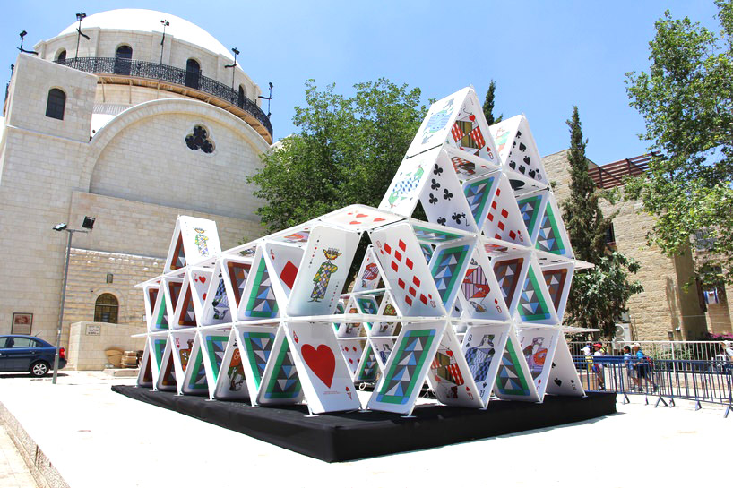 OGE creative group lights up jerusalem with house of cards