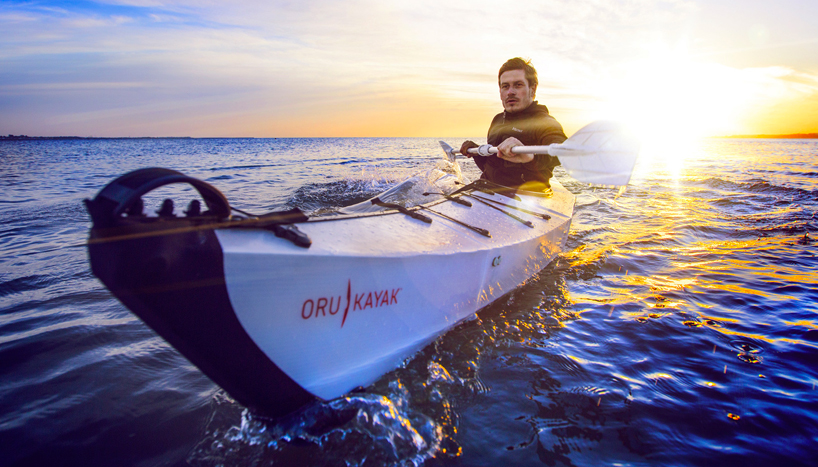 ORU kayak folds into a compact suitcase in under 5 minutes