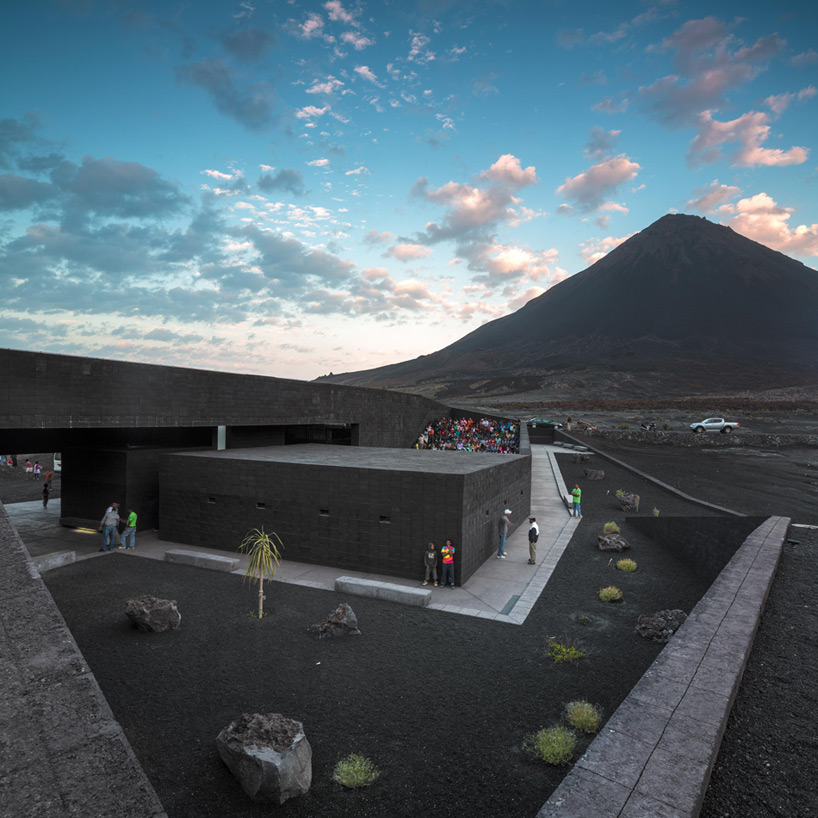 oto arquitectos blends fogo island park HQ with volcanic landscape