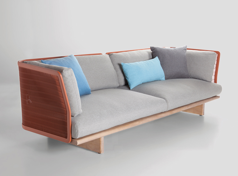 patricia urquiola creates contrasts with mesh outdoor furniture for kettal