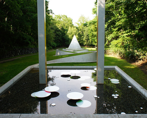 toshihiko shibuya floats water pallet in sapporo sculpture garden