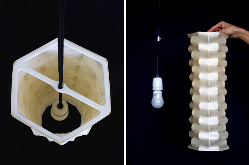 yasuhiro suzuki re-cocoon silk lamps