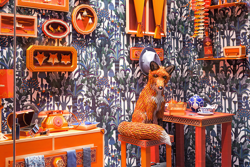 zim & zou the fox's den window for hermès in barcelona